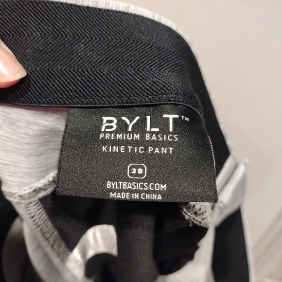 BYLT Men's Heathered Gray Kinetic Chino Stretch Performance Pants Sz 38-Golf - Picture 6 of 7